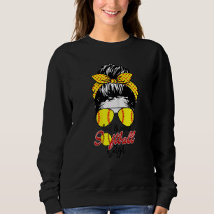 Womens Mother's Day Loud & Proud Softball Gigi Mes Sweatshirt