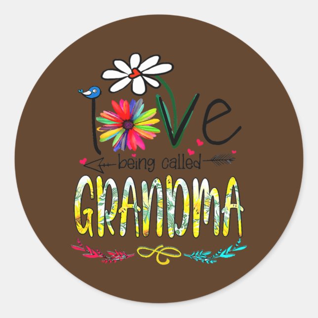 Womens Mother's Day Womens I Love Being Called Classic Round Sticker (Front)