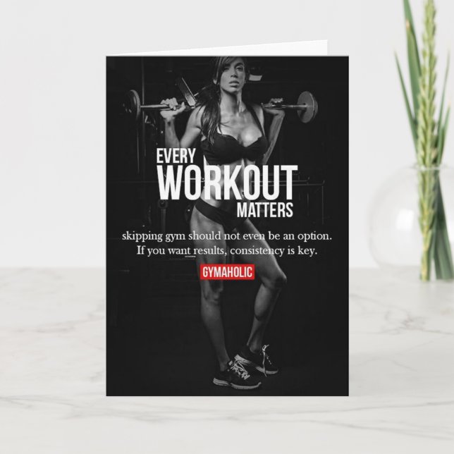 Women's Motivation - Every Workout Matters - Gym Card (Front)