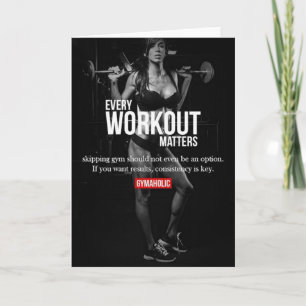 Women's Motivation - Every Workout Matters - Gym Card