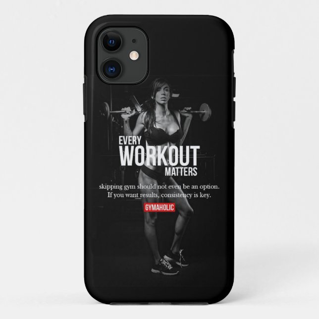 Women's Motivation - Every Workout Matters - Gym Case-Mate iPhone Case (Back)
