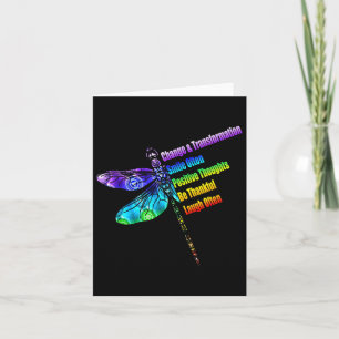 Womens Motivational Insration Gift Dragonfly  Card