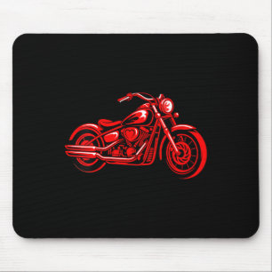 Women's Motorcycle Heart Biker Valentines Day Ride Mouse Pad