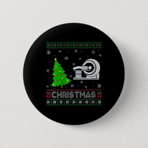 Womens Mri Tech Xmas Tree Lighting Ugly Christmas 2 Inch Round Button