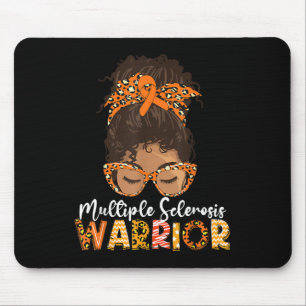 Womens Ms Warrior Messy Bun - Multiple Sclerosis A Mouse Pad
