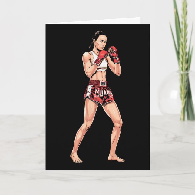 Women's Muay Thai Training _1  Card (Front)
