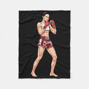 Women's Muay Thai Training  Fleece Blanket