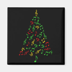 Womens Music Notes Christmas Tree Pajamas Music Lo Magnet