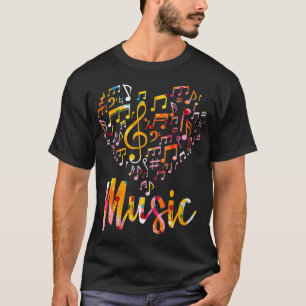 Womens Musician Gift Musical Instrument Music Note T-Shirt