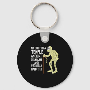 Womens My Body Is A Temple Ancient Crumbling &amp; Keychain