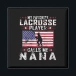 Womens My Favorite Lacrosse Player Calls Me Nana M Magnet<br><div class="desc">Womens My Favorite Lacrosse Player Calls Me Nana Mother Day</div>
