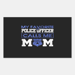 Womens My Favourite Police Officer Calls Me Mom Sticker