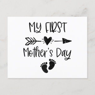 Womens My First Mother's Day For New Mom Pregnancy Enclosure Card