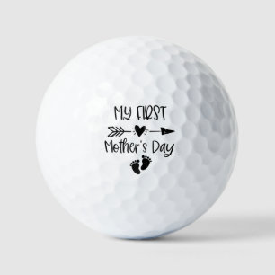 Womens My First Mother's Day For New Mom Pregnancy Golf Balls