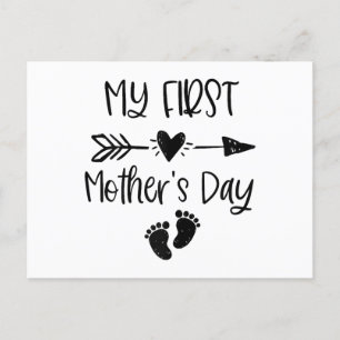 Womens My First Mother's Day For New Mom Pregnancy Holiday Postcard