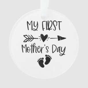 Womens My First Mother's Day For New Mom Pregnancy Ornament