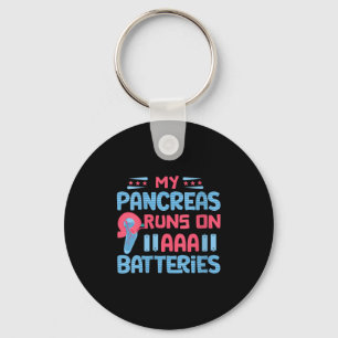 Womens My Pancreas Runs On Aaa Batteries V-neck  Keychain