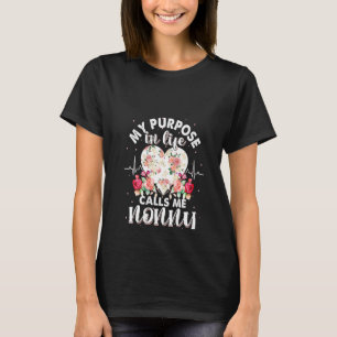 Womens My Purpose In Life Calls Me Nonny Xmas T-Shirt