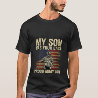 Womens My Son Has Your Back Proud Army Dad Veteran T-Shirt