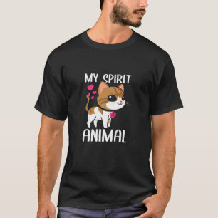 Womens My Spirit Animal Cat I Love Mom Necklace He T-Shirt