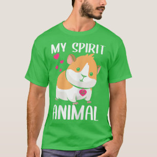 Womens My Spirit Animal Guinea I Love Mom Necklace T-Shirt