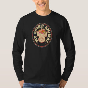 Womens My Spirit Animal Pig Animal Farmer Cute Flo T-Shirt