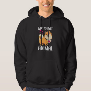 Womens My Spirit Animal Pomeranian Dog I Love Mom Hoodie