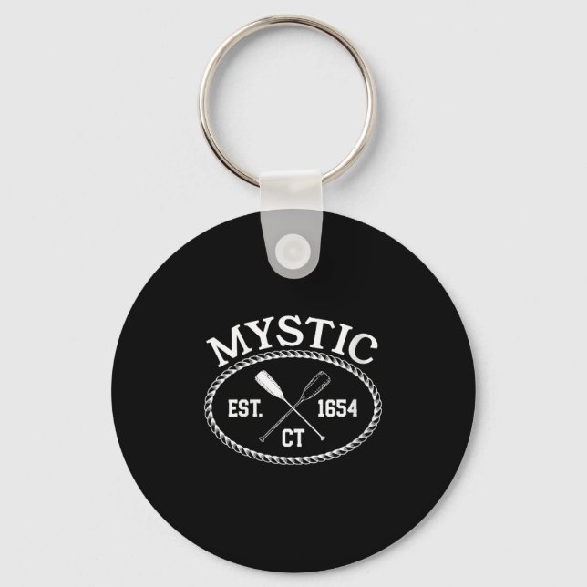 Womens Mystic Connecticut Established 1654 Nautica Keychain (Front)