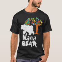 Womens Nana Bear Puzzle Autism Awareness Grandma G