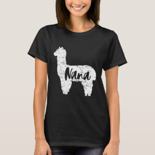 Womens Nana Llama Alpaca Animal Llama T-Shirt