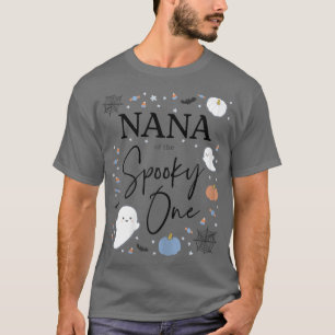 Womens Nana of the Spooky One First Birthday Blue T-Shirt