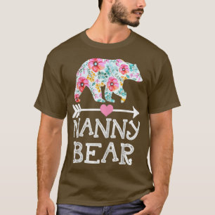 Womens Nanny Bear Mom Grandma Floral for men women T-Shirt
