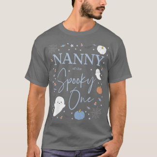 Womens Nanny of the Spooky One First Birthday Boy  T-Shirt