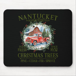 Womens Nantucket Ma Farm Fresh Christmas Trees Gre Mouse Pad