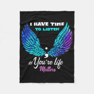 Womens National Suicide Prevention Awareness Week Fleece Blanket