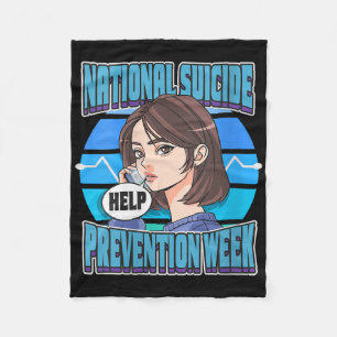 Womens National Suicide Prevention Week Support Me Fleece Blanket