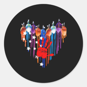 Womens Native Americans Heart Strong Resilent No M Classic Round Sticker