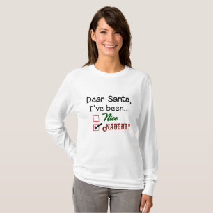 Women's Naughty Funny Christmas Holiday Sweatshirt T-Shirt