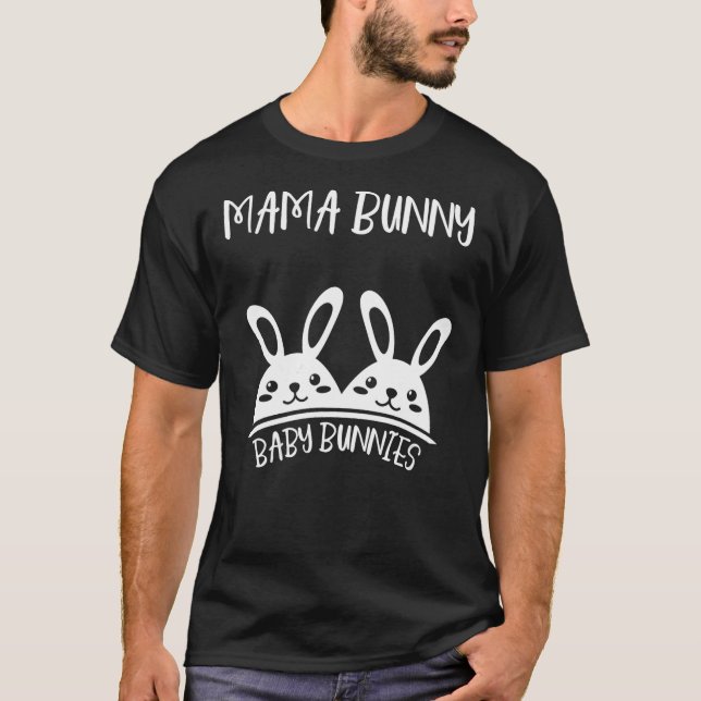 Womens New Baby Easter Bunny Cute Twins Pregnancy  T-Shirt (Front)
