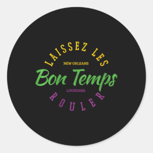 Womens New Orleans Louisiana Mardi Gras Usa Souven Classic Round Sticker