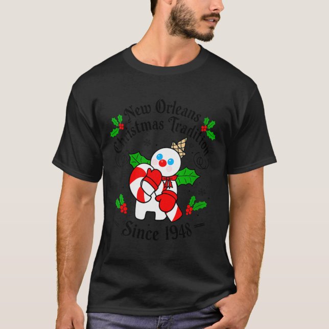 Womens New Orleans Mr Bingle Christmas Tradition S T-Shirt (Front)
