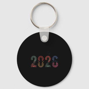 Womens New Year Celebration Hello 2026 Fireworks M Keychain