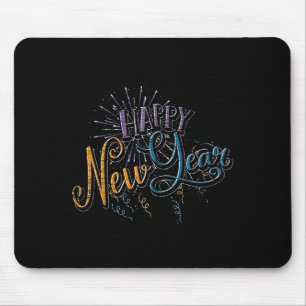 Womens New Years Eve Celebration Confetti Firework Mouse Pad
