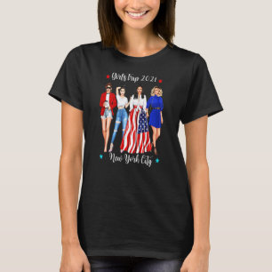 Womens New York City Cool Girls Trip 2021 Womens V T-Shirt