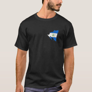 Womens Nicaraguan Map and Flag Nicaragua T-Shirt