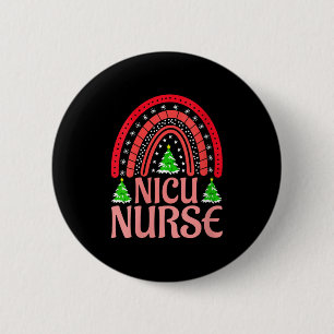 Womens Nicu Nurse Christmas Crew Nurselife Nursing 2 Inch Round Button