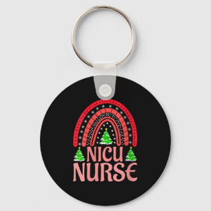 Womens Nicu Nurse Christmas Crew Nurselife Nursing Keychain