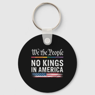 Womens No Kings In America We The People Political Keychain