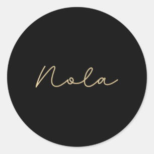 Womens Nola Cute New Orleans Womens Girls V-neck Classic Round Sticker