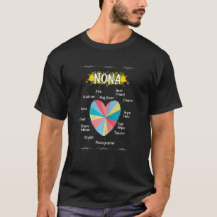 Womens Nona Hug Giver Friend Teacher Nurse Mother' T-Shirt